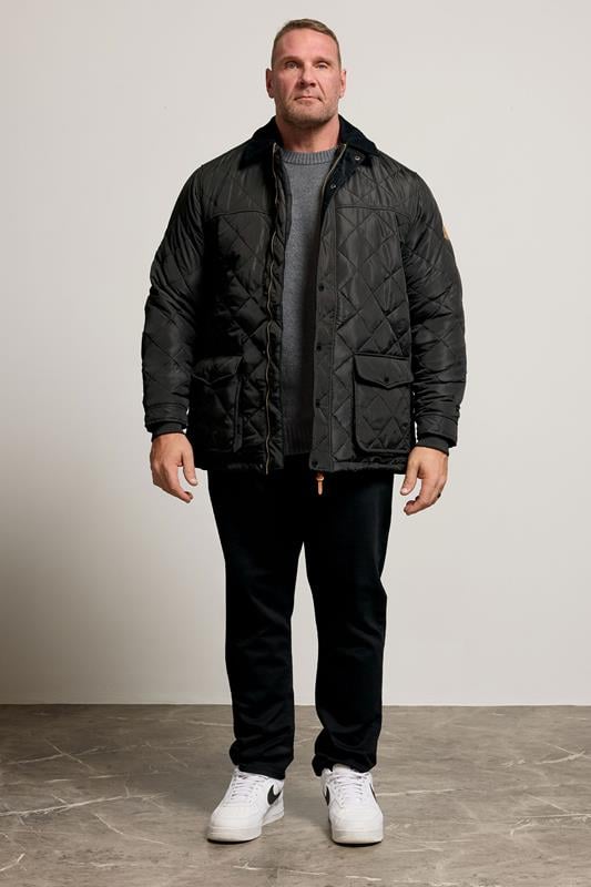 D555 Big & Tall Black Quilted Jacket | BadRhino 2