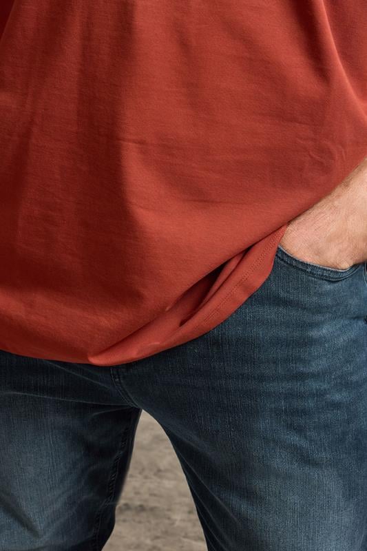 BadRhino Big & Tall Blue Black Washed Straight Leg Stretch Jeans | BadRhino 4