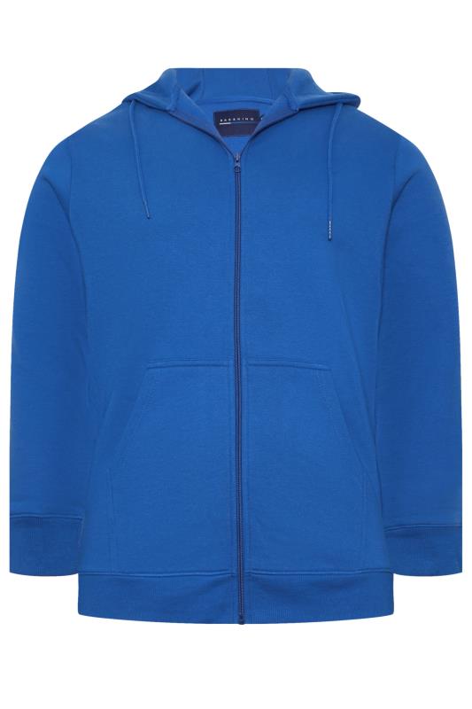 BadRhino Big & Tall Cobalt Blue Zip Through Hoodie | BadRhino 4