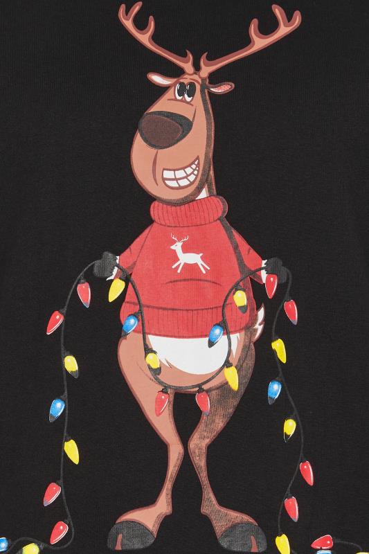 KAM Black Rudolph Graphic Print T-Shirt | BadRhino 2