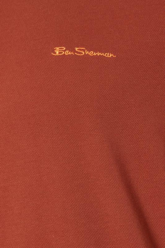 Ben Sherman Big & Tall Burnt Orange Signature Pique Polo Shirt | BadRhino 3