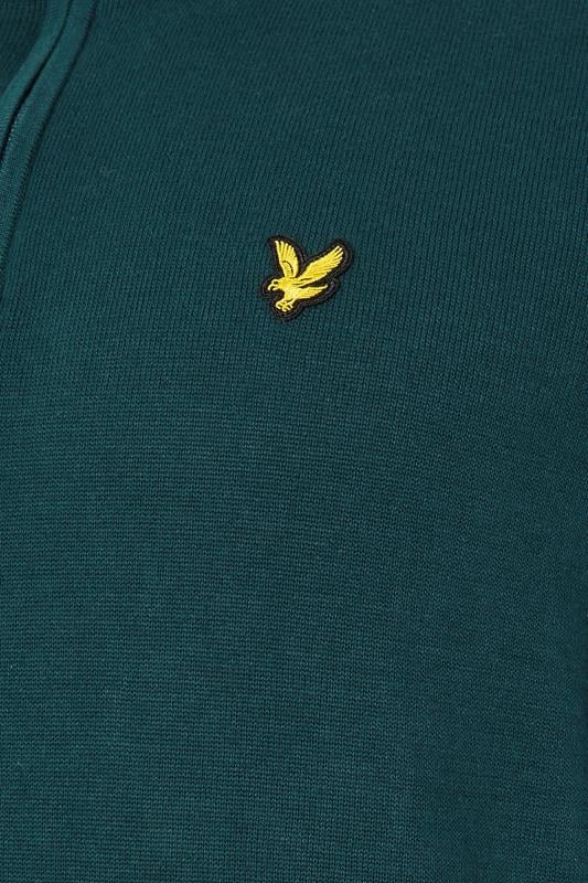 LYLE & SCOTT Big & Tall Teal Blue Quarter Zip Jumper | BadRhino 3