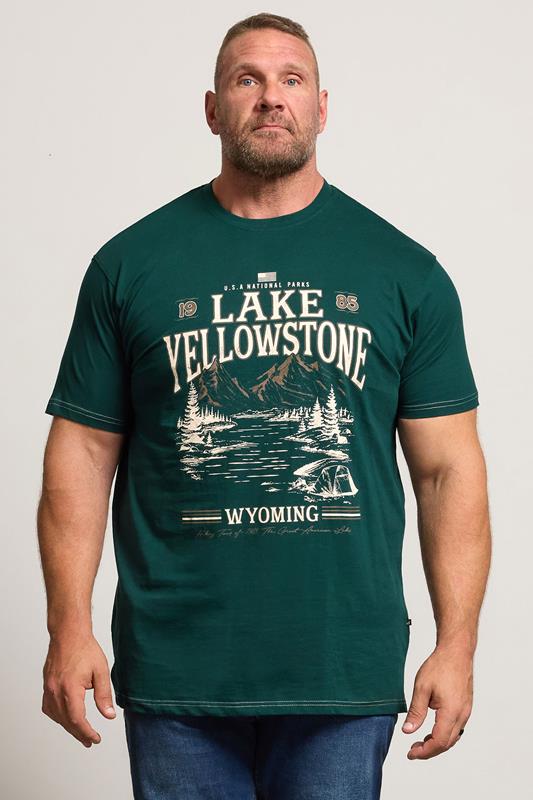 KAM Big & Tall Green Lake Yellowstone Graphic T-Shirt