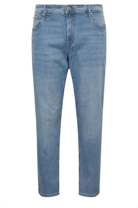 JACK & JONES Big & Tall Light Blue Denim 'Mike' Jeans | BadRhino 4