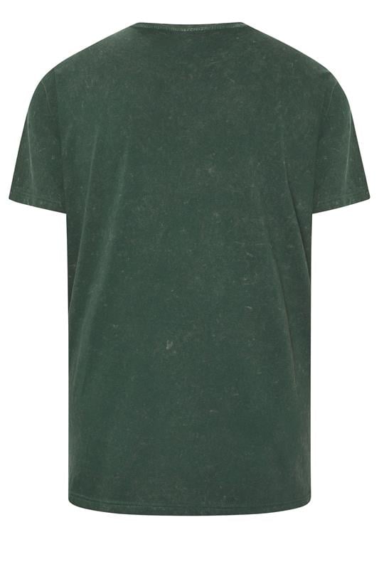 BadRhino Big & Tall Green Acid Wash Tiger Graphic T-Shirt | BadRhino 7