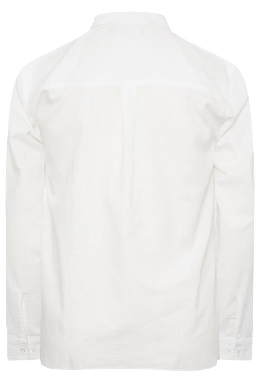 BadRhino White Long Sleeve Linen Shirt | BadRhino 4