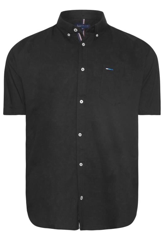 BadRhino Big & Tall Black 2 PACK Short Sleeve Oxford Shirts | BadRhino 3