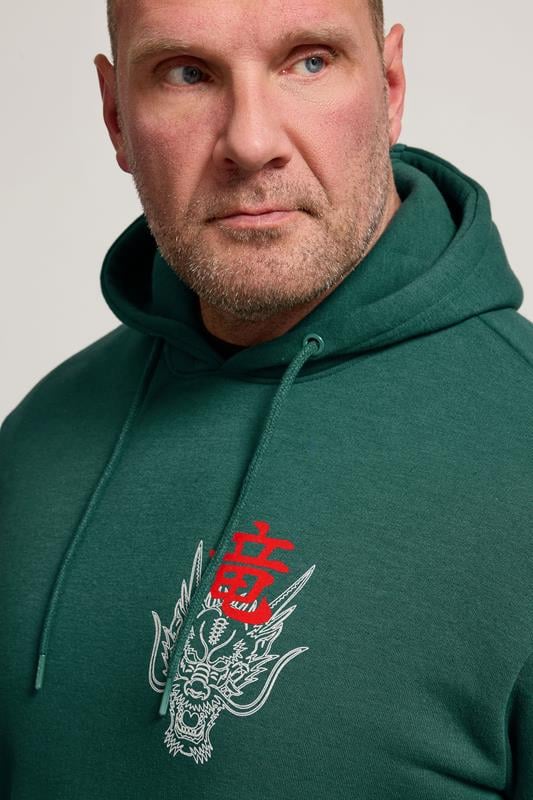 BadRhino Big & Tall Green Dragon Graphic Hoodie | BadRhino 4