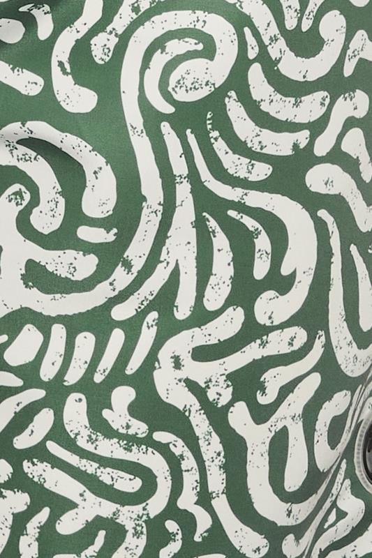 ESPIONAGE Big & Tall Olive Green Abstract Print Swim Shorts | BadRhino 3