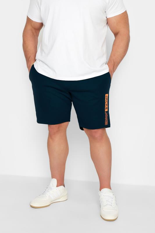 Men's  JACK & JONES Big & Tall Navy Blue Logo Jogger Shorts