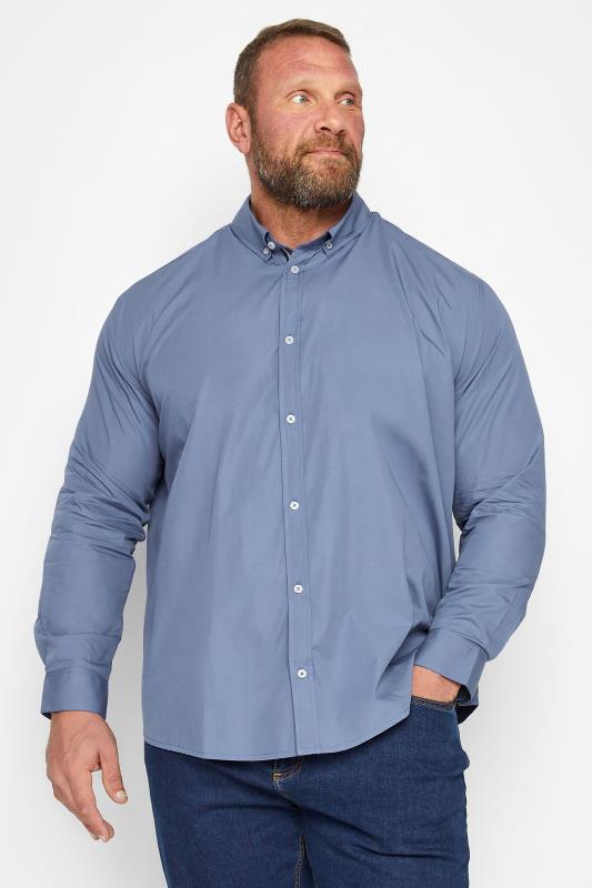 BadRhino Blue Cotton Poplin Long Sleeve Shirt | BadRhino 2