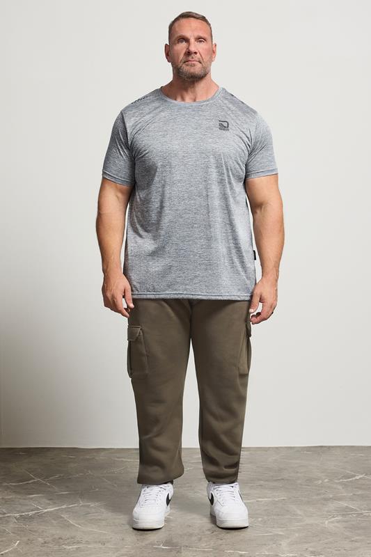 D555 Big & Tall Khaki Green Cargo Cuffed Joggers | BadRhino 2