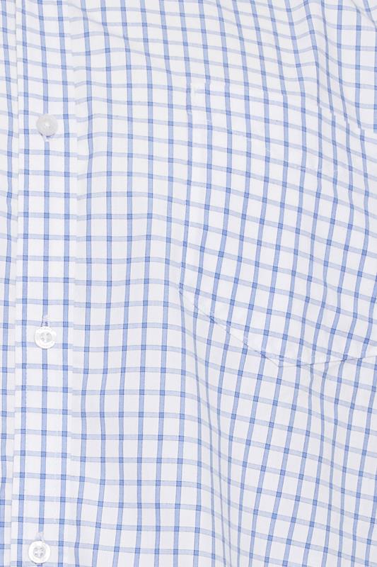BadRhino Big & Tall Blue & White Small Check Print Shirt | BadRhino 3