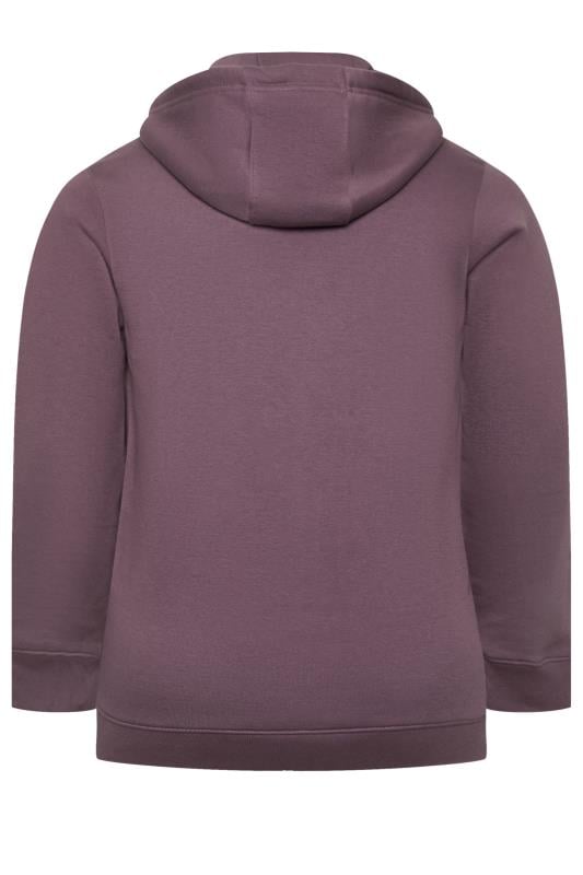 BadRhino Big & Tall Plum Purple Premium Zip Through Hoodie | BadRhino 5