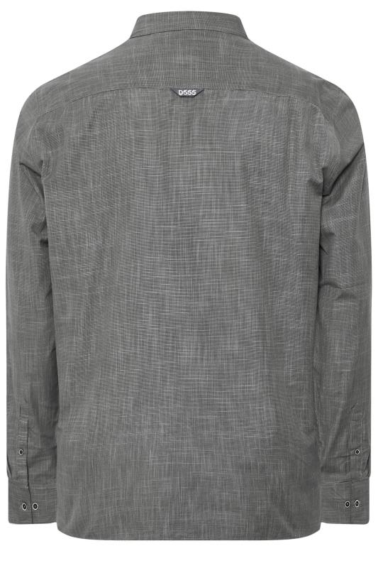 D555 Big & Tall Charcoal Grey Long Sleeve Shirt | BadRhino 2