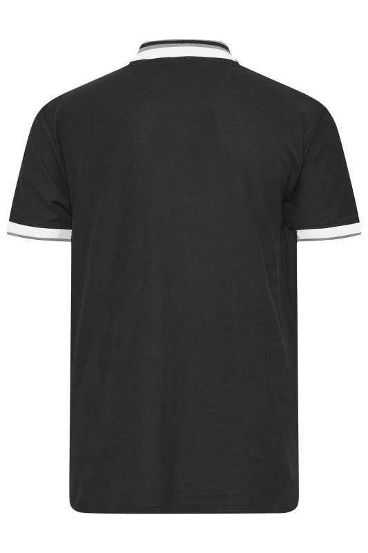 FIRETRAP Big & Tall Black Jersey Polo Shirt | BadRhino 4