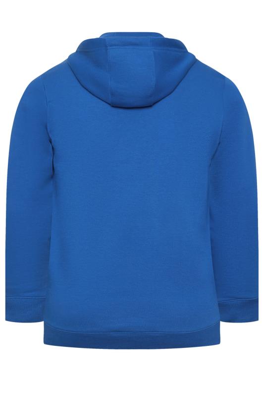 BadRhino Big & Tall Cobalt Blue Zip Through Hoodie | BadRhino 5