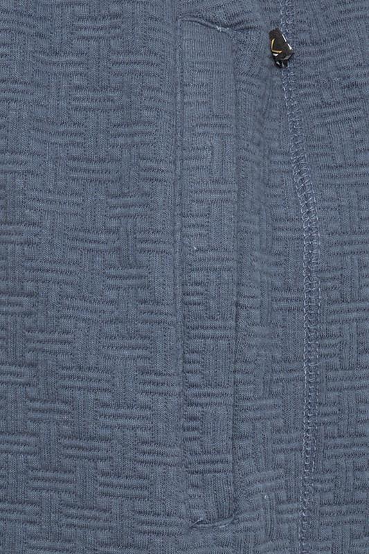 KAM Big & Tall Indigo Blue Jacquard Textured Shorts | BadRhino 5