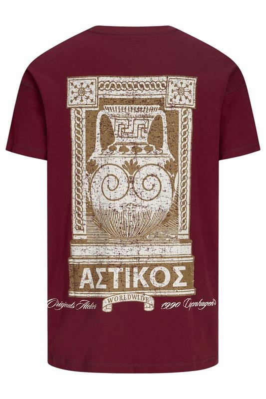 JACK & JONES Big & Tall Red Back Print T-Shirt | BadRhino 2