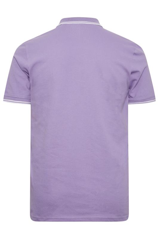BadRhino Big & Tall Purple Tipped Polo Shirt | BadRhino  5