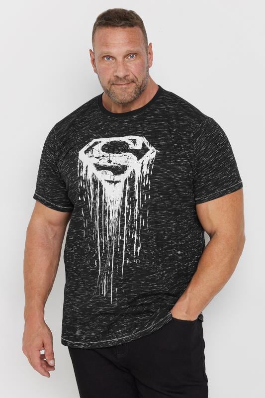 BadRhino Big & Tall Black Superman Graphic Print T-Shirt | BadRhino 2