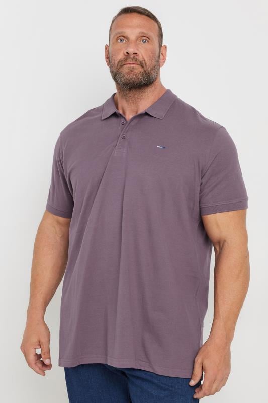 Men's  BadRhino Big & Tall Plum Purple Extra Long Core Polo Shirt