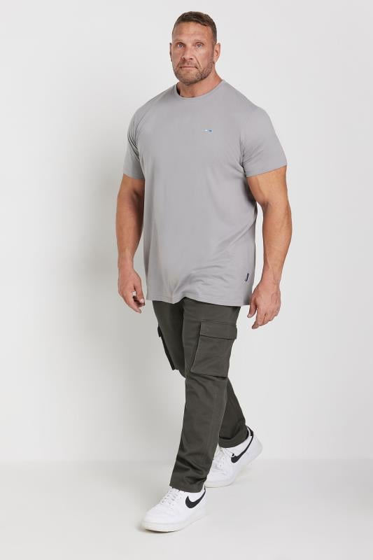 BadRhino Big & Tall Slate Grey Stretch Cargo Trousers | BadRhino 2