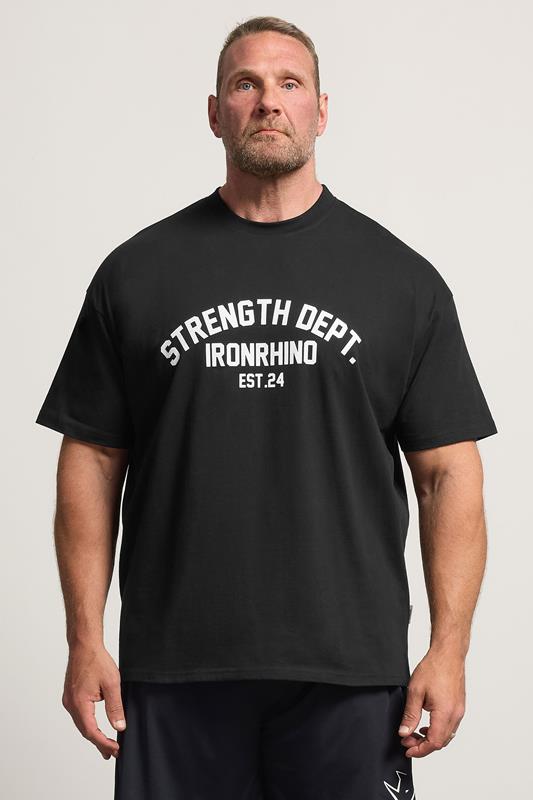  IronRhino Big & Tall Black Strength Dept T-Shirt