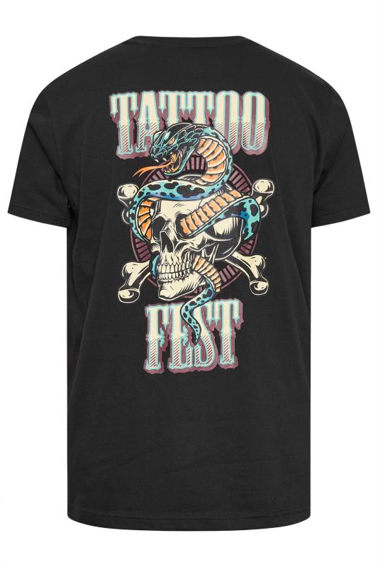 BadRhino Big & Tall Black 'Tattoo Fest' Graphic Print T-Shirt | BadRhino 5