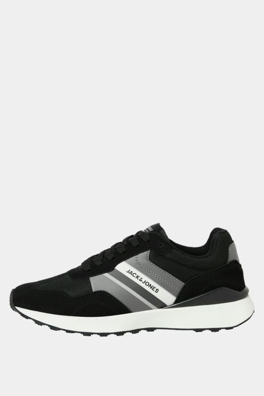 JACK & JONES Black & Grey Side Panel Trainers | BadRhino 2