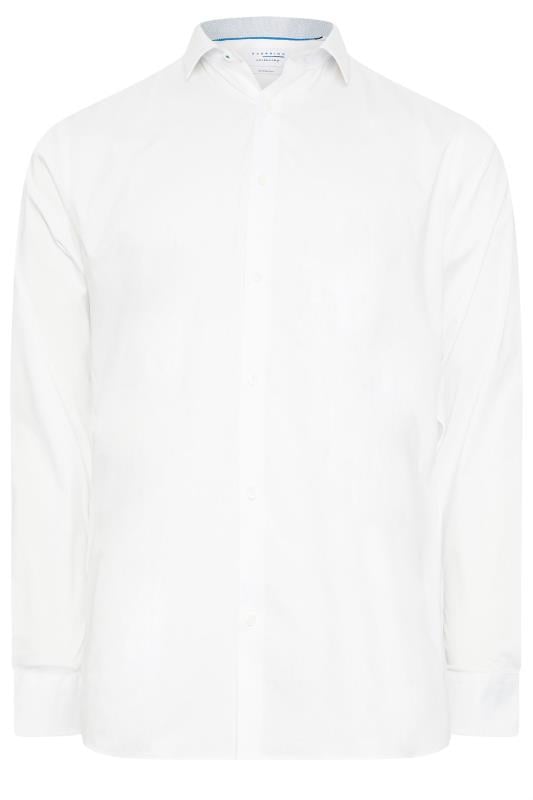 BadRhino Tailoring Big & Tall White Premium Long Sleeve Formal Shirt | BadRhino 4