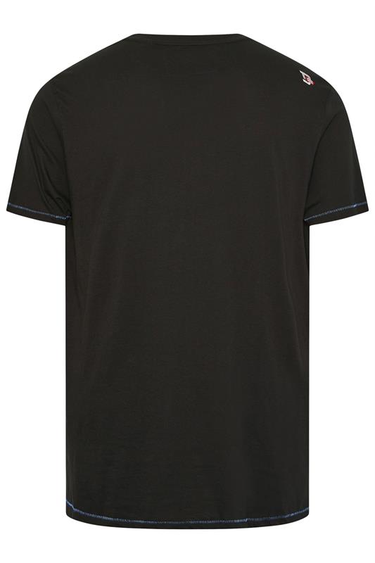D555 Big & Tall Black 'All Fired Up' Graphic Print T-Shirt | BadRhino 4