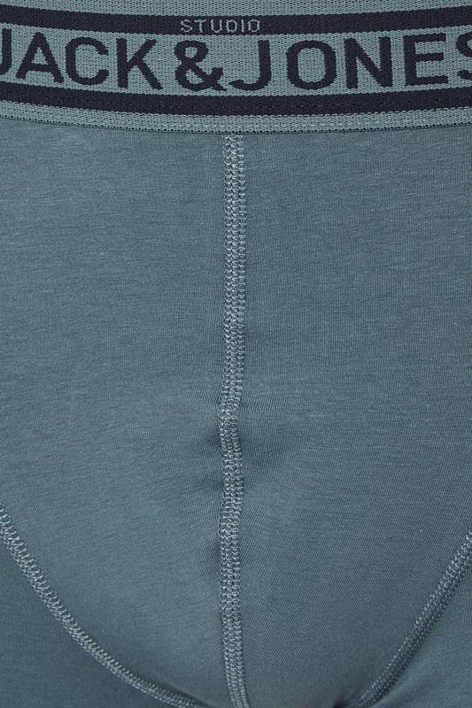 JACK & JONES Big & Tall 3 Pack Blue/Grey/Navy Blue Boxers | BadRhino 6