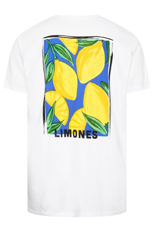 BadRhino Big & Tall White 'Limones' Lemon Graphic T-Shirt | BadRhino 6