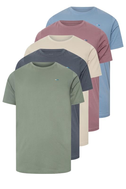 BadRhino Big & Tall 5 PACK Green & Purple Core T-Shirts | BadRhino 3