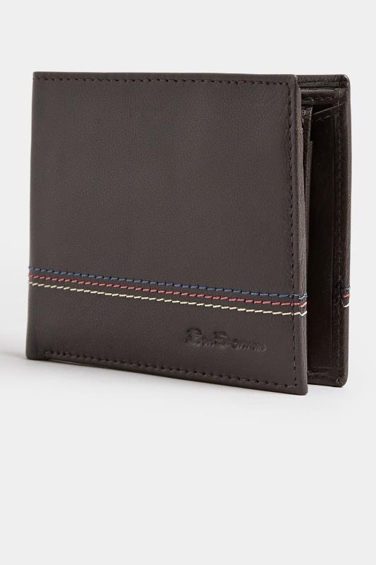 Men's  BEN SHERMAN Brown Leather 'Gillespie' Bi-Fold Wallet