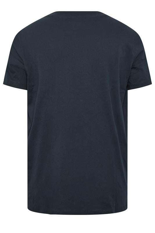JACK & JONES Navy Blue 'Beach' Graphic Print T-Shirt | BadRhino 4