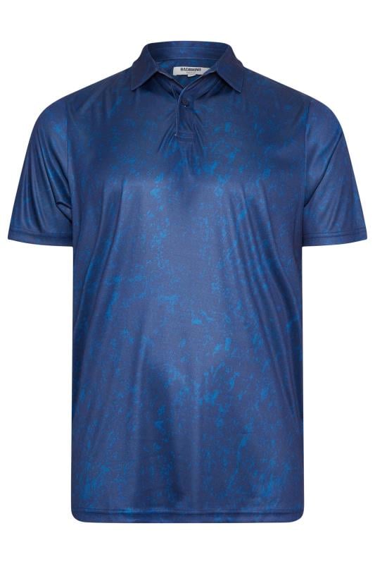 BadRhino Golf Big & Tall Blue Marble Print Polo Shirt | BadRhino 3