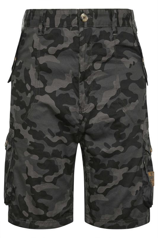 Men's  D555 Big & Tall Black Camo Cotton Cargo Shorts
