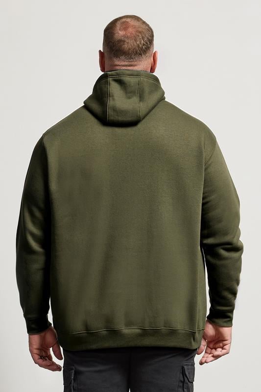 BadRhino Big & Tall Khaki Green Military Print Hoodie | BadRhino 3