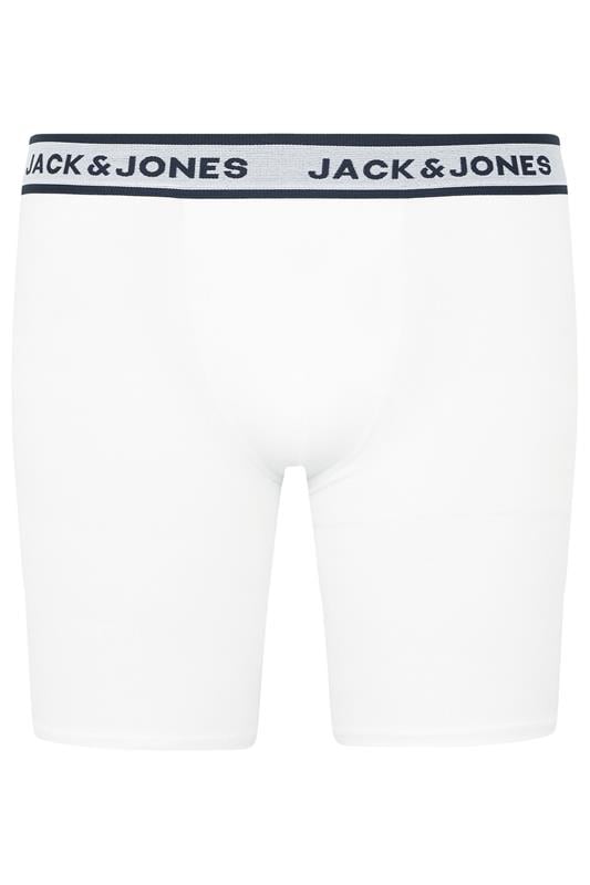 JACK & JONES Big & Tall 3 Pack White/Grey/Navy Blue Boxers | BadRhino 6