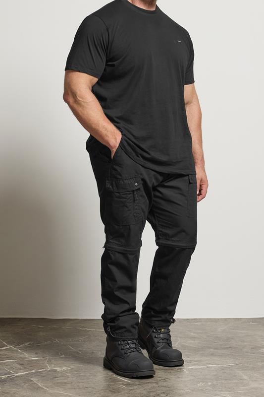 Men's  BadRhino Big & Tall Black 2 in 1 Trekking Trousers