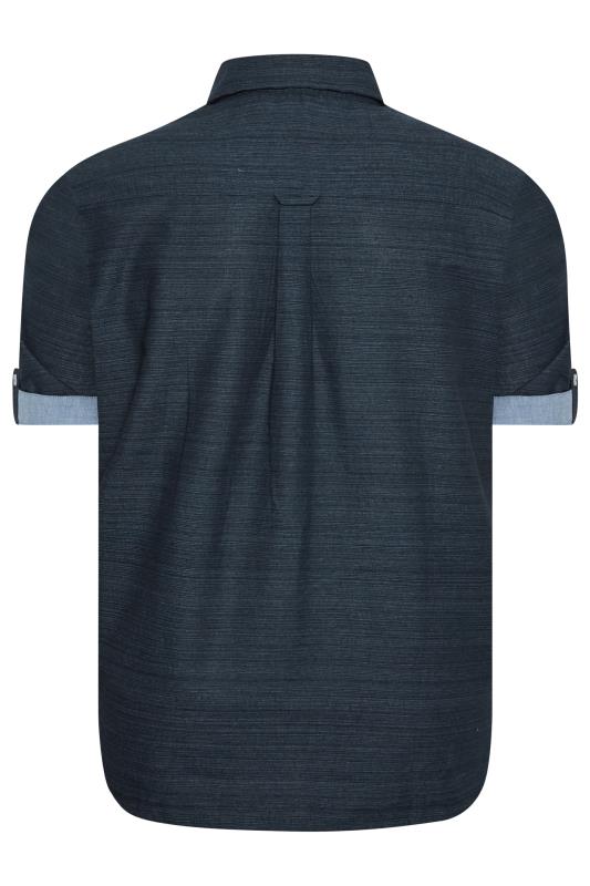 BadRhino Big & Tall Navy Blue Cotton Slub Shirt | BadRhino 4