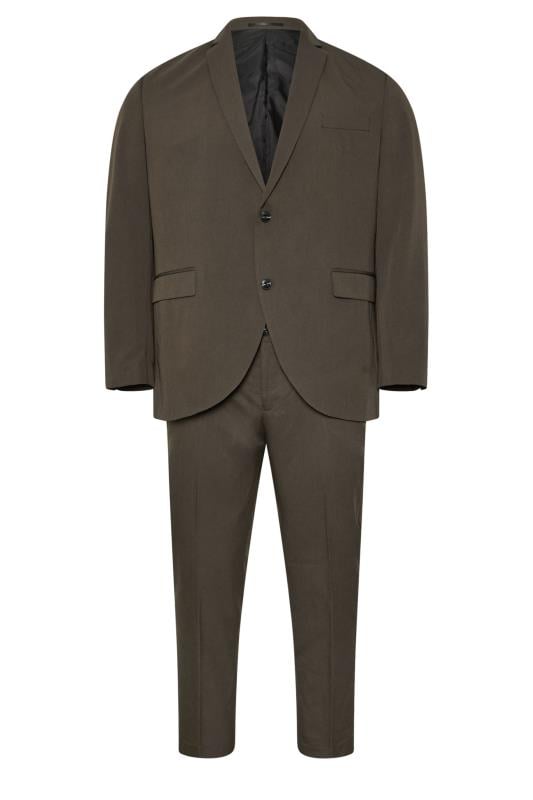 JACK & JONES Big & Tall Dark Brown 'Franco' Suit | BadRhino 4