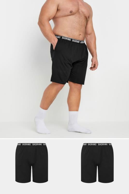 BadRhino 2 PACK Black Lounge Shorts | BadRhino 1