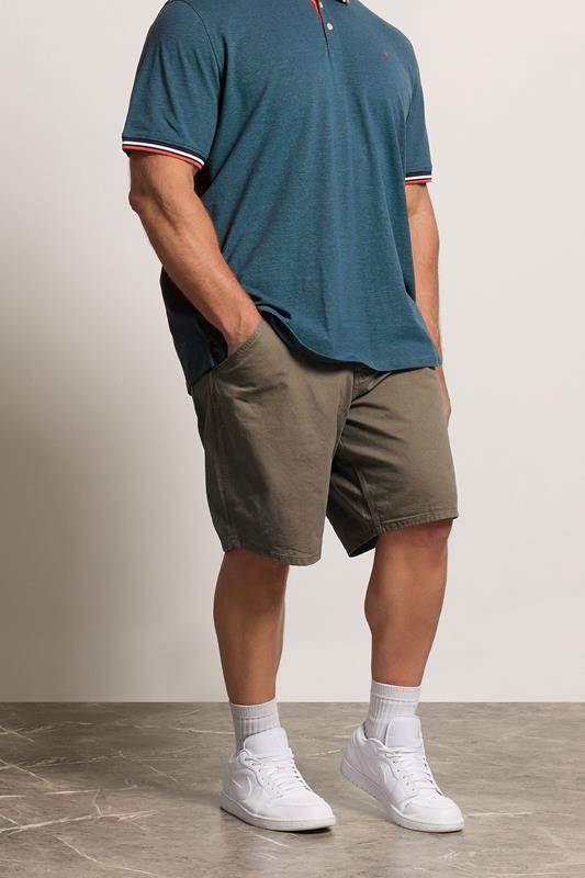  JACK & JONES Big & Tall Brown Worker Shorts