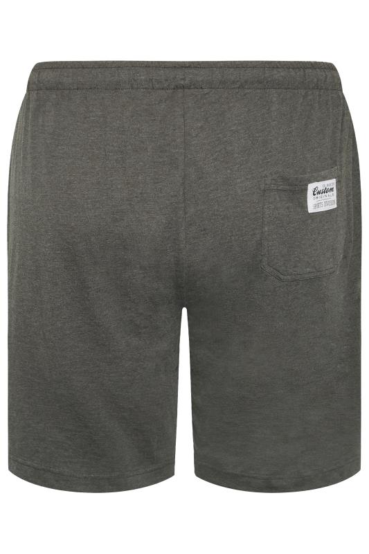 ED BAXTER Big & Tall Grey Varsity Logo Jogger Shorts | BadRhino 2