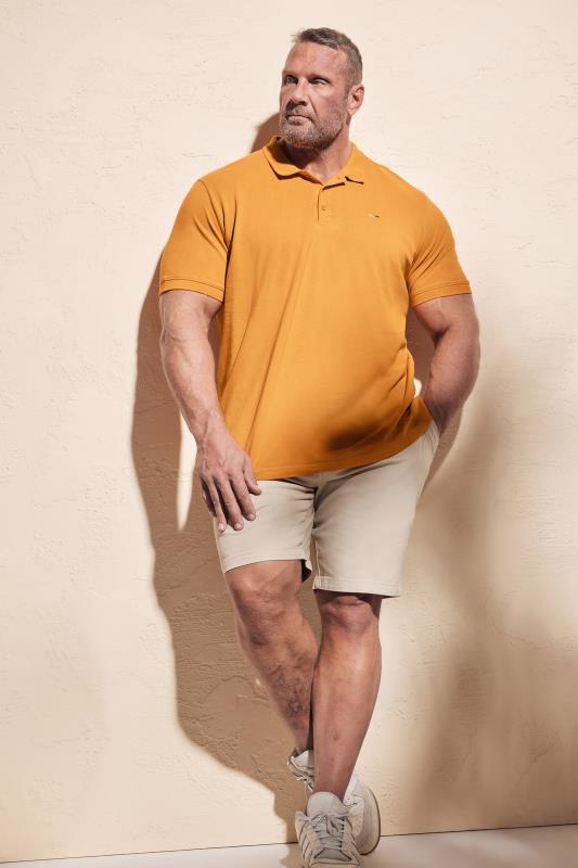 Men's  BadRhino Big & Tall Orange Polo Shirt