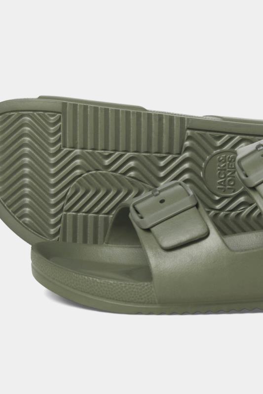 JACK & JONES Big & Tall Green Double Strap Sandals | BadRhino 4