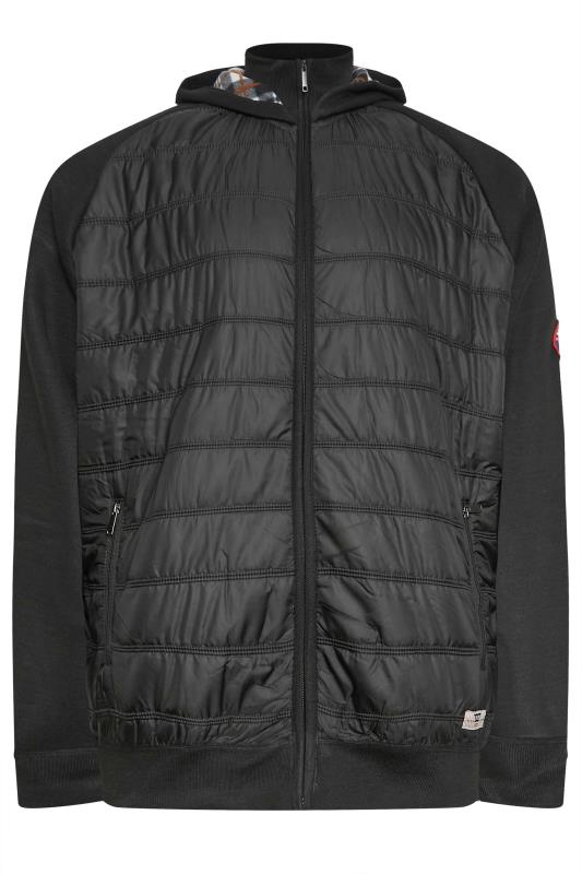 D555 Black Hood Puffer Jacket | BadRhino 4